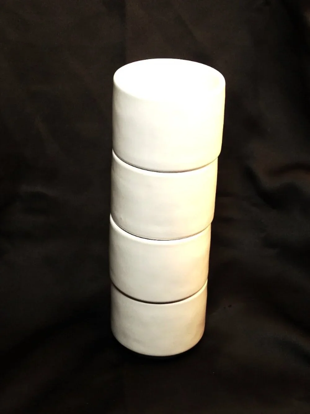Four Cinderella Stacking Ramekins by Rae Dunn for Disney Princess.
